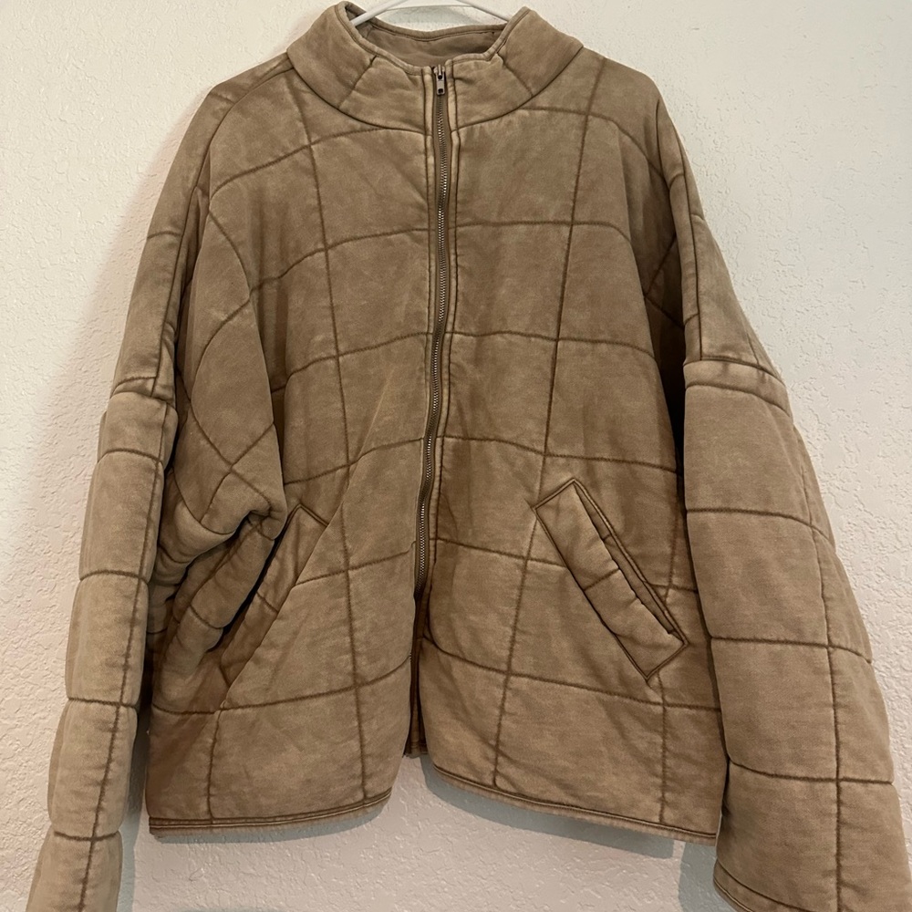 Forever 21 Tan Zip-Up Jacket